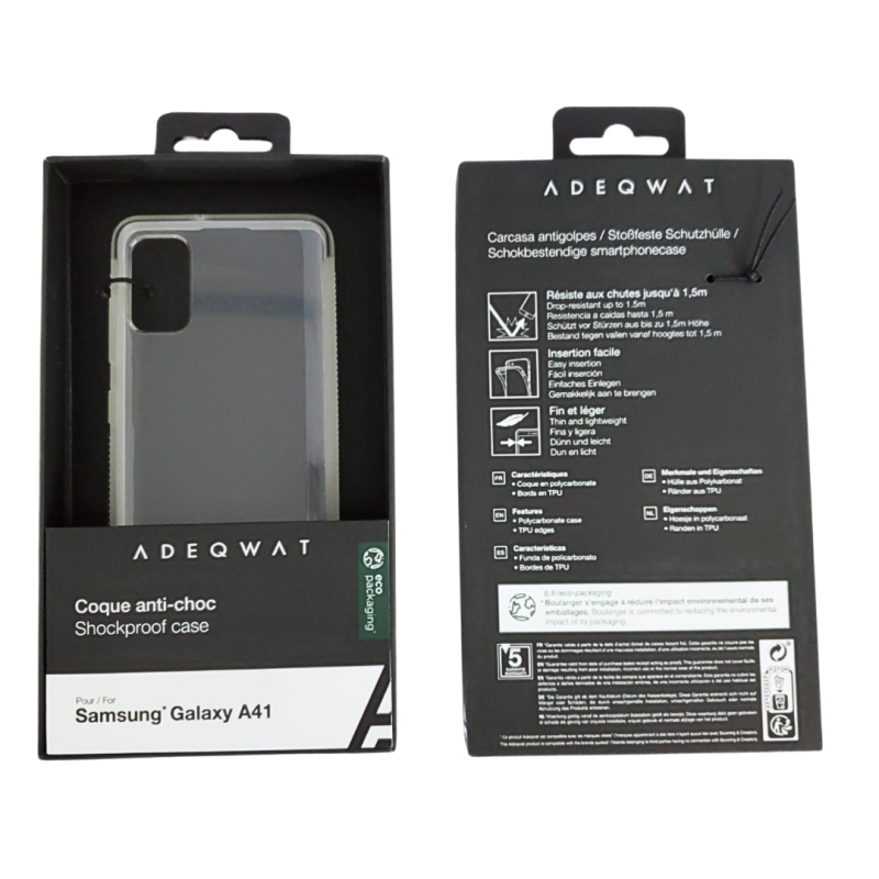 Coque Antichoc Transparent ADEQWAT pour Samsung Galaxy A41 — Accessoire · Smarty Paris 18e